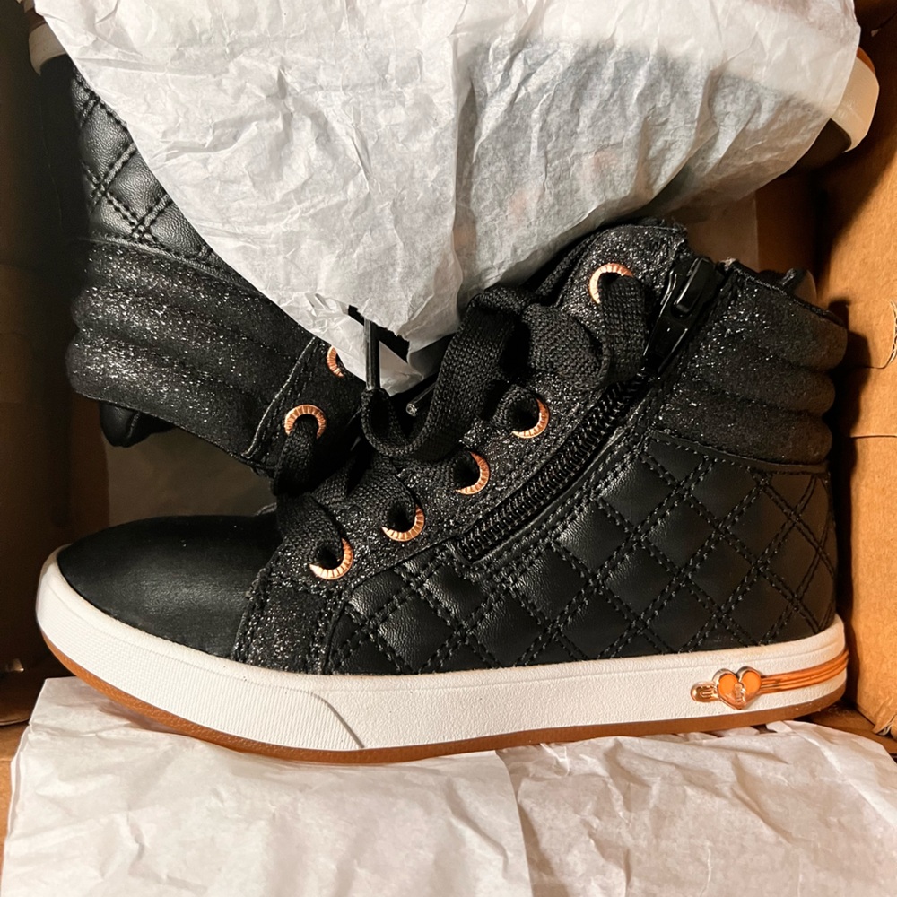 Skechers girls shoes size 12 black booties style